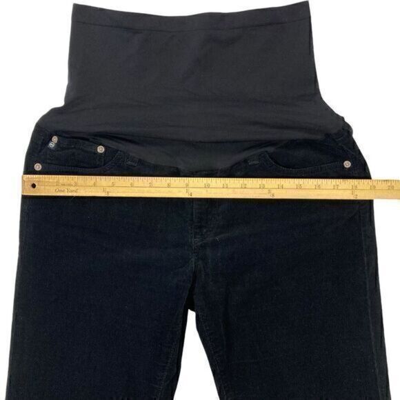 Adriano Goldschmied Maternity Jeans Womens 31 Black Corduroy Pea in a Pod Pants - Picture 8 of 14